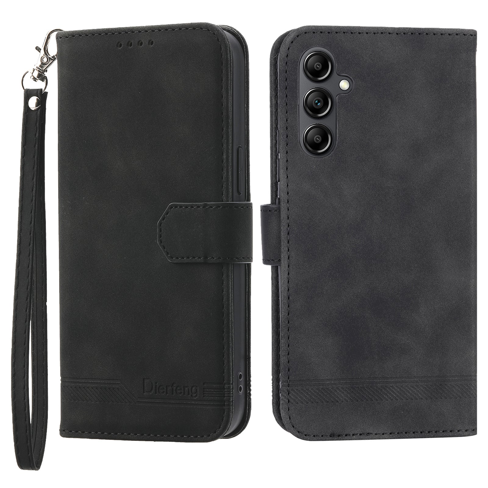 DIERFENG DF-03 Wallet Leather Case for Samsung Galaxy A34 5G Lines Imprinted Stand Cell Phone Cover DIERFENG DF-03 Wallet Leather Case for Samsung Galaxy A34 5G Lines Imprinted Stand Cell Phone Cover